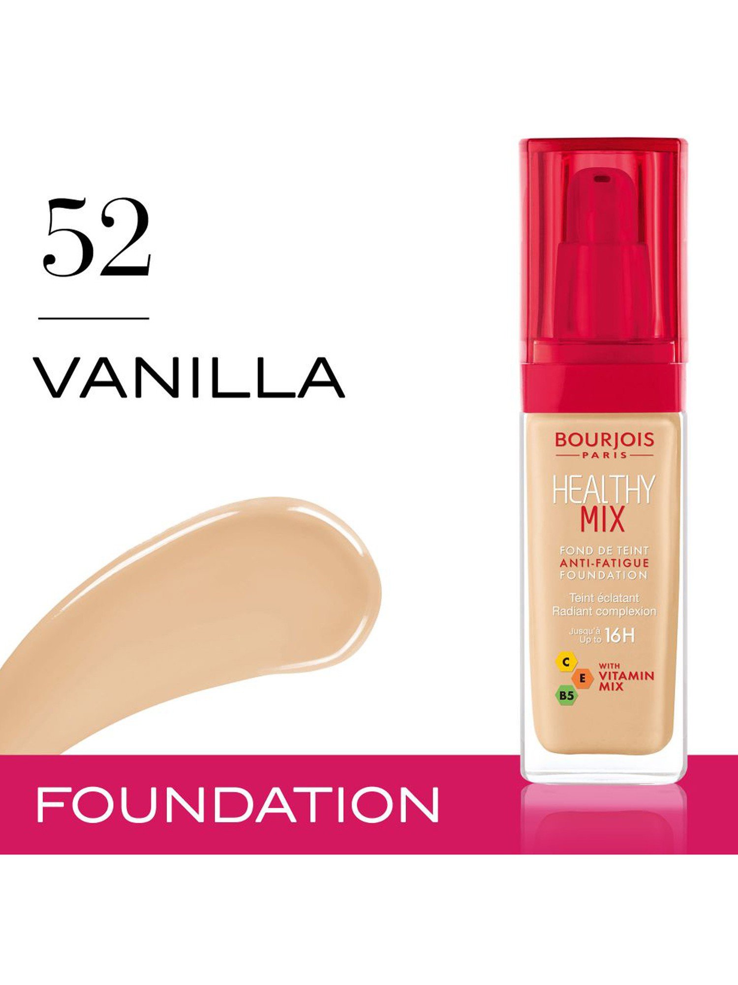 Krem puder Bourjois Healthy Mix Brightening Makeup 30 ml – 52 Vanilla – R SH.P.K.