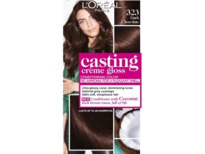 Ngjyrë për flokë Loreal Casting no. 323 48 ml + hidrogjen 72 ml + balsam 60 ml