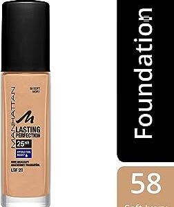 Krem pudër Manhattan, Lasting Perfection 25H, 58 Soft Ivory, 30ml