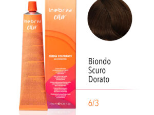 Ngjyrë për flokë Inebrya 6/3 Bionde e Errët, e artë, 100ml