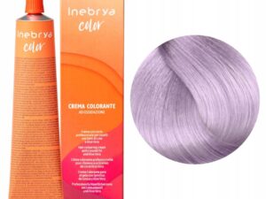 Ngjyrë për flokë Inebrya 10/02 Bionde Platinium e qelët , violet në pastel, 100 ml