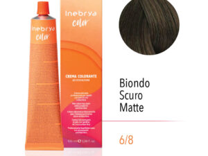 Ngjyrë për flokë Inebrya 6/8 Bionde e errët,Mat, 100ml