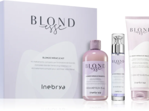 Set për flokë Inebrya Blond Esse Shampoo 300ml + Vaj 50ml + Trajtim Ushqyes 250ml