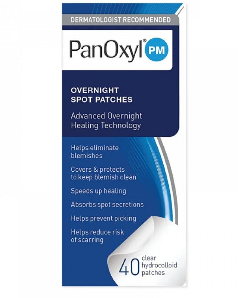 PanOxyl, PM, Overnight Spot Patches, 40 Clear Patches