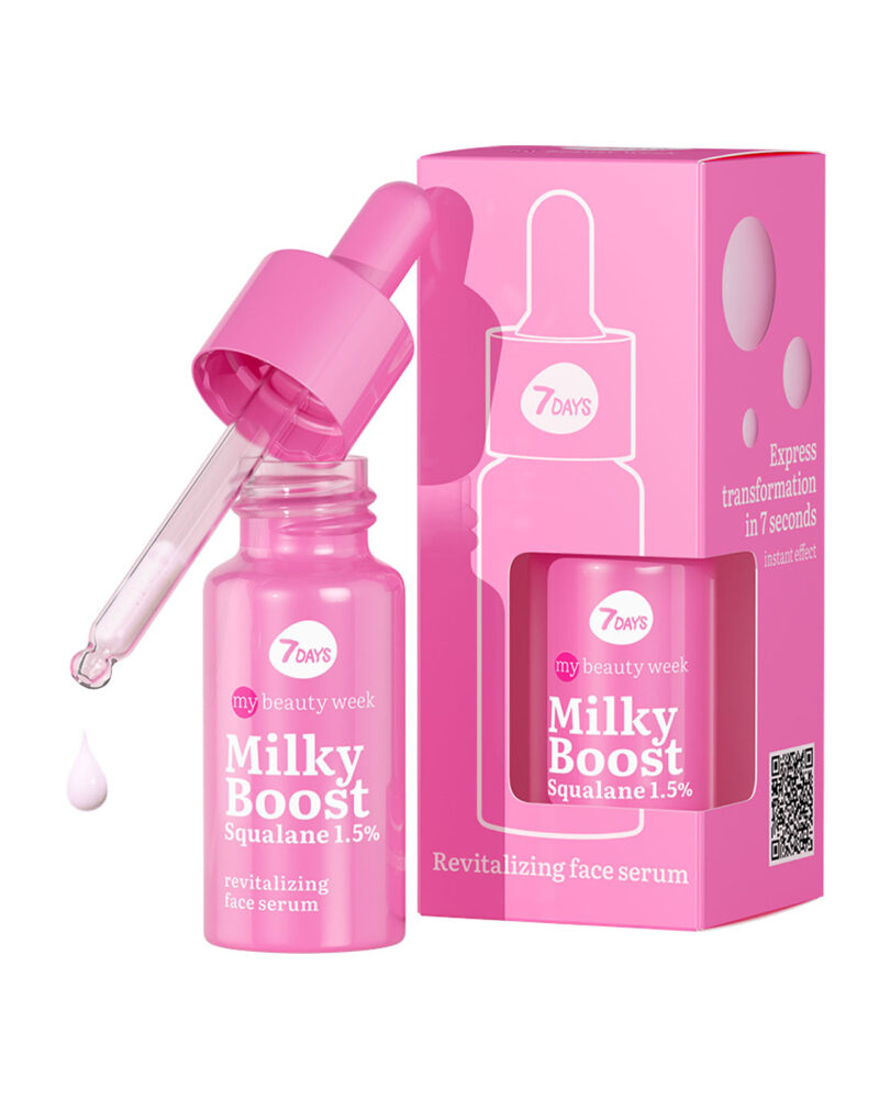 7DAYS, Milky Boost, Squalane 1.5%+ Algae complex, Revitalizing face serum, 20 ml