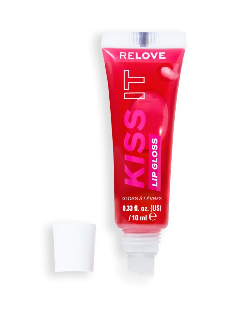 Shkëlqyes për buzë Revolution Relove Kiss It Lip Gloss Cherry Red, 10 ml