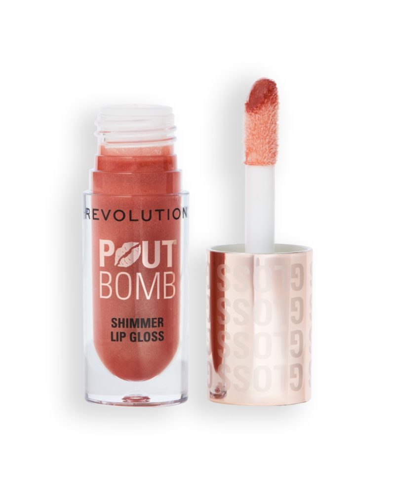 Shkëlqyes për buzë Revolution Shimmer Pout Bomb, Nude Glow, 4.5 ml