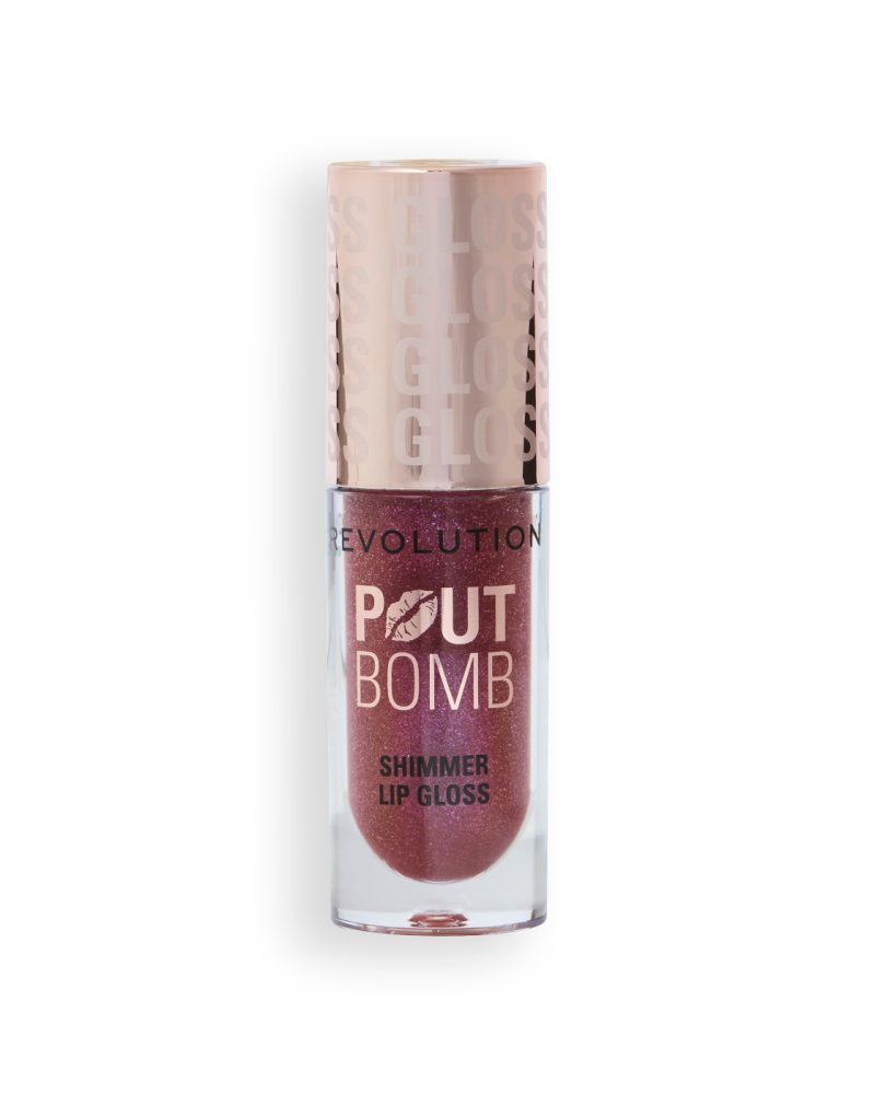 Shkëlqyes për buzë Revolution Pout Bomb Shimmer Gloss, Berry Lustre, 4.5 ml