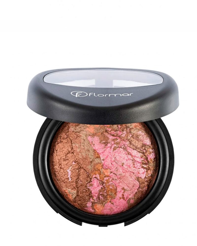 Flormar Terracotta Face Powder - 025 Marble Pink Gold Blush