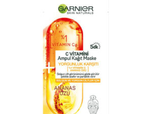 Maskë për fytyrë Garnier Ampoule Sheet Mask Vitamin C 1% + Pineappel Extract Anti Fatigue, 1copë