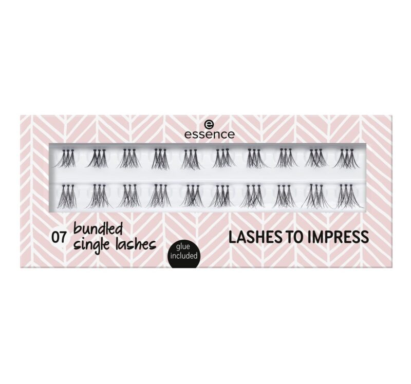 Qerpikë artificial Essence Lashes To Impress, 07 Bundled Single Lashes, 20 copë