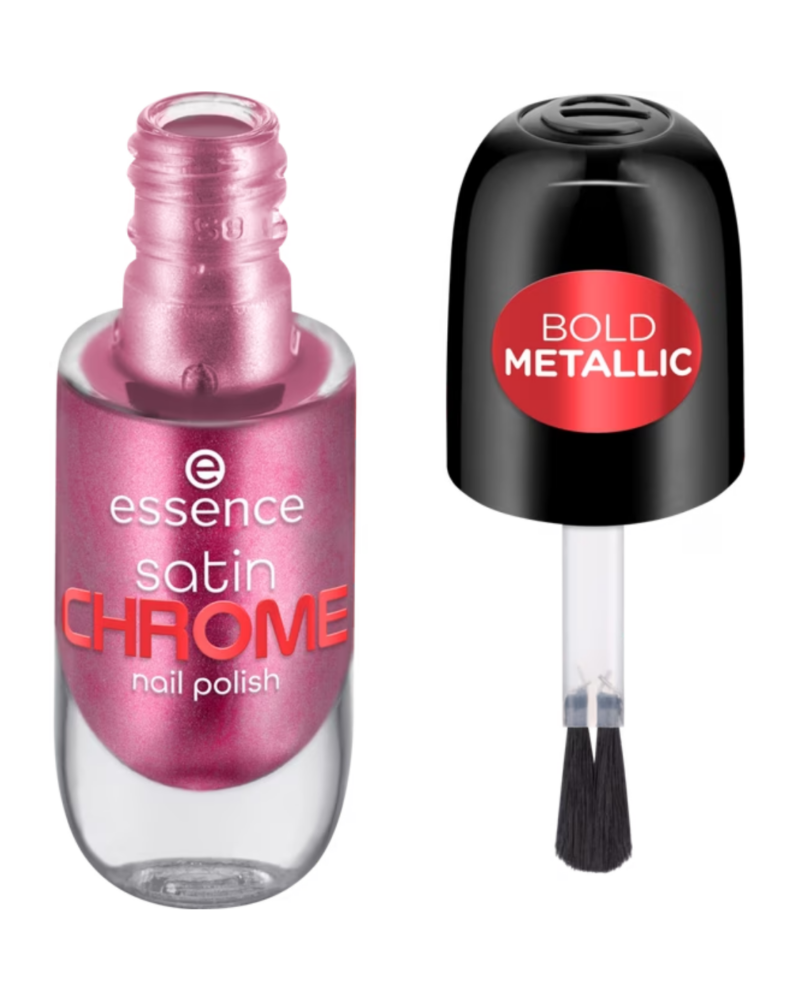 Llak për thonjë, Essence Satin Chrome, 03 Meta Maroon, 8 ml