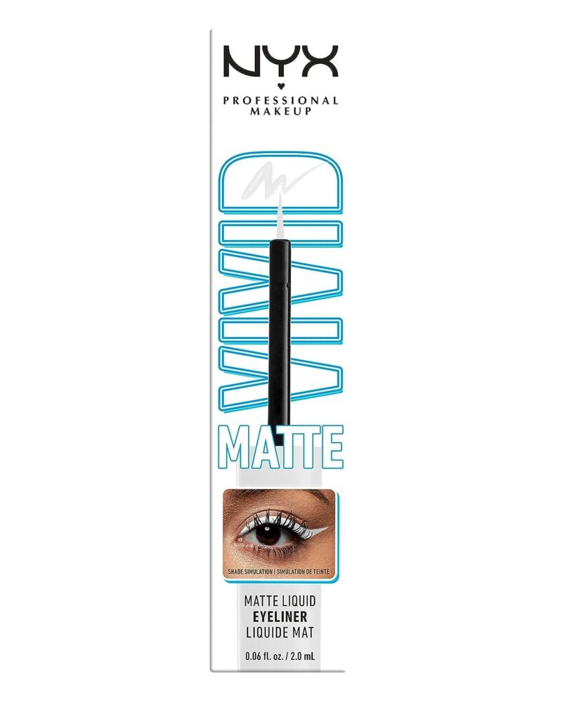 Penel për sy Nyx Vivid Matte, 02 White, 2 ml