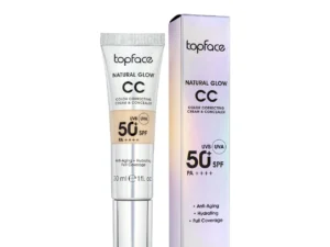 Krem Pudër Topface CC Natural Glow  SPF50+, 002, 30 ml