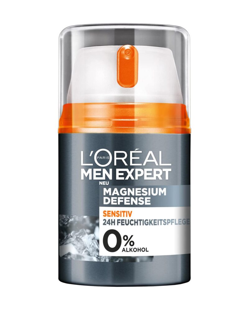 Krem për fytyrë Loreal Men Expert Magnesium Defense, 24H 0% Alkohol, 50 ml