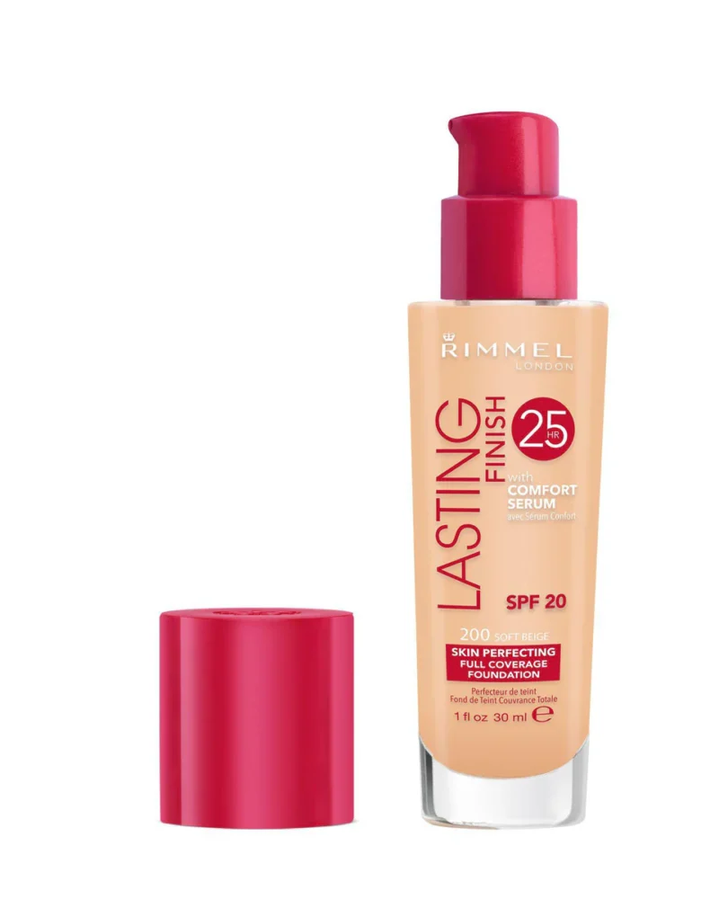 Krem Pudër Rimmel Lasting Finish 25H, 200 Soft Beige, 30 ml