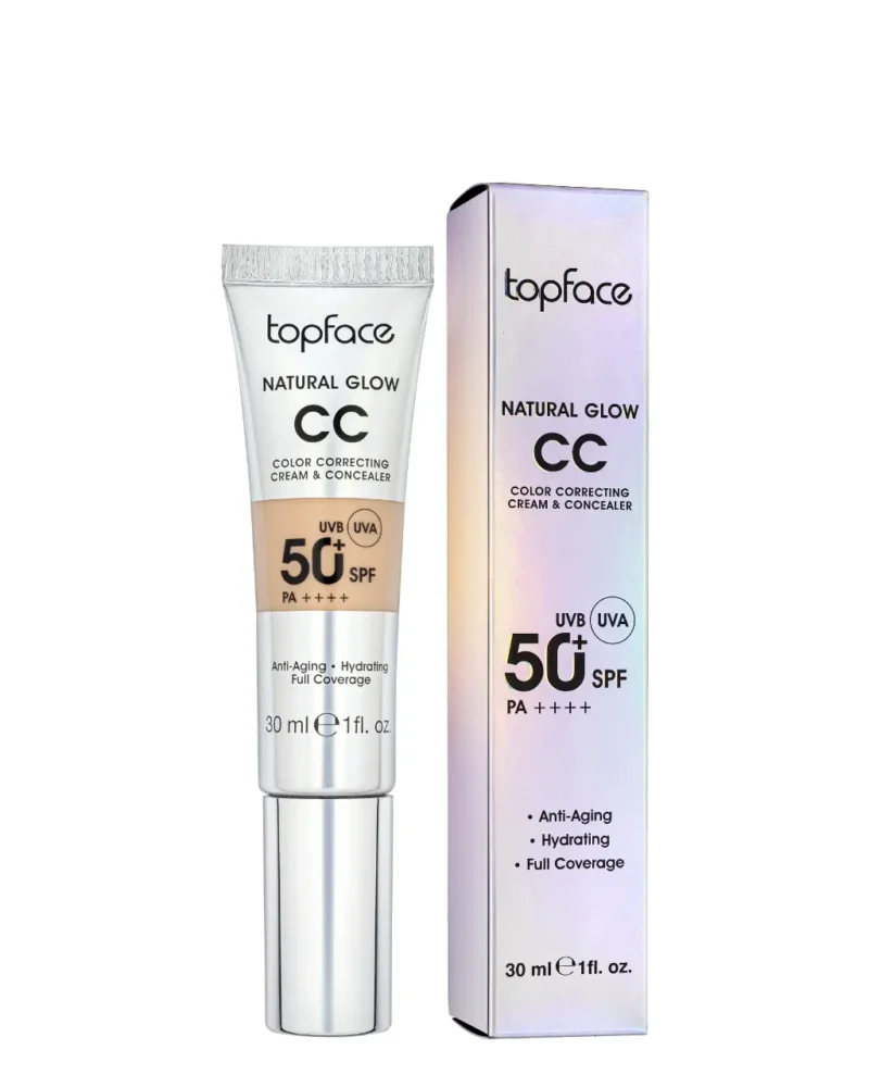 Krem Pudër Topface CC Natural Glow SPF50+, 004, 3