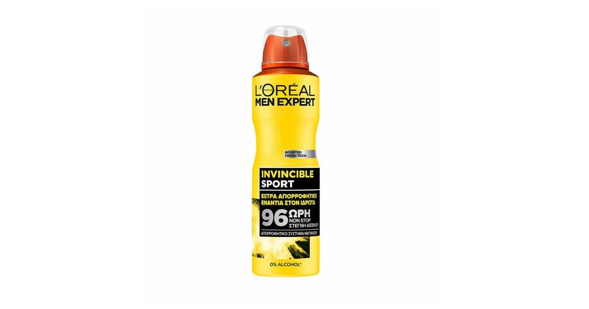 3600523908639 Deodorant L'Oreal Men Expert Invincible Sport 96H, 150 ml - Figura 1