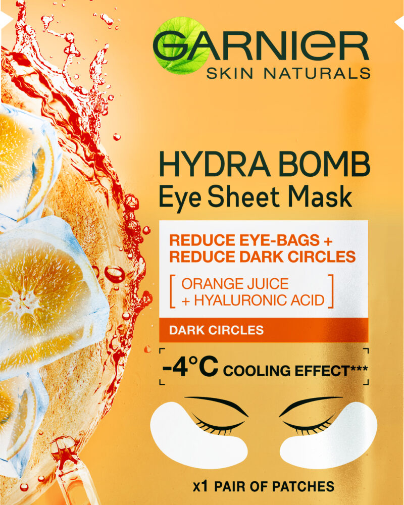 Maskë për sy Garnier Skin Tissue Orange Juice, 2 copë