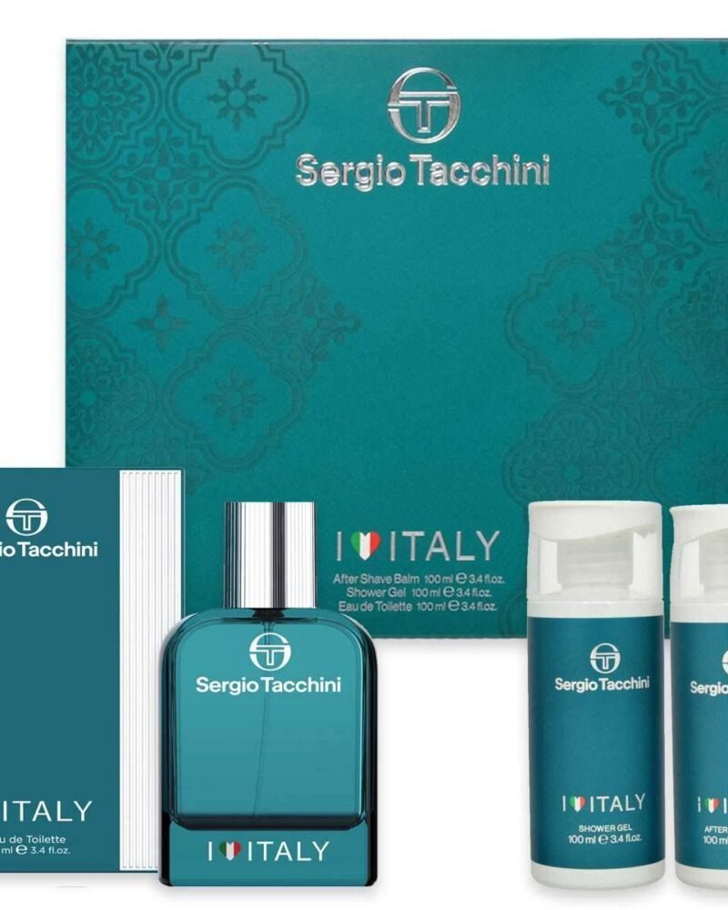 Set Sergio Tacchini Eau De Toilette, 100 ml Shower Gel, 100 ml After Shave, 100 ml