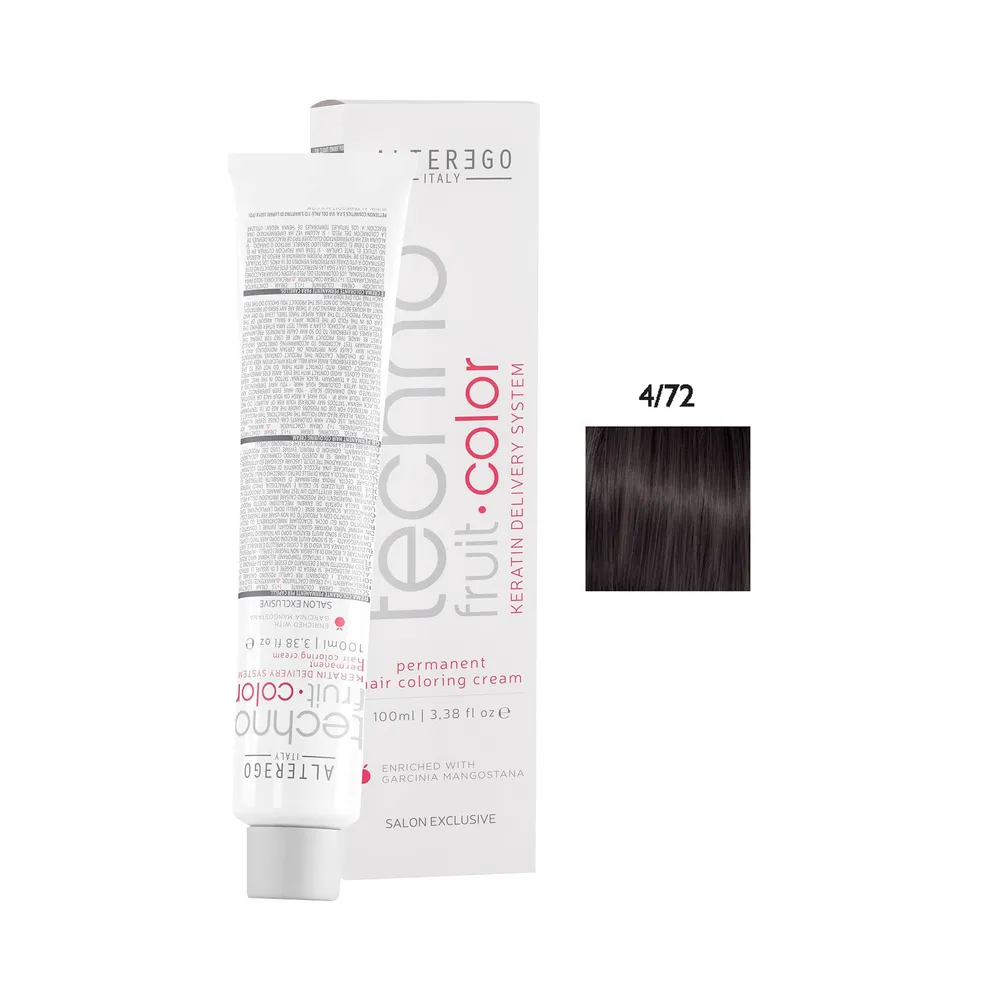 8008277039794 Ngjyrë për flokë Alter Ego Techno Fruit Color, 4/72 Chestnut Brown Iris, 100 ml - Figura 1