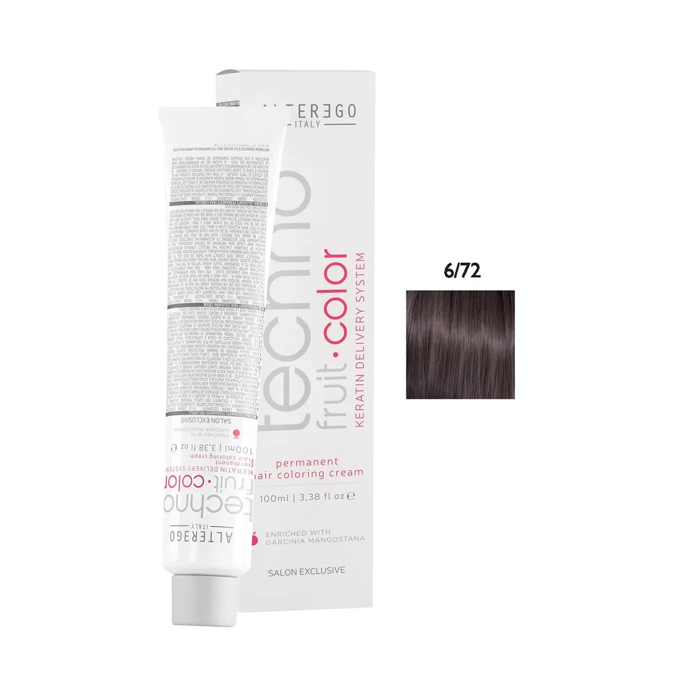 8008277039817 Ngjyrë për flokë Alter Ego Techno Fruit Color, 6/7 Dark Blonde Brown Iris, 100 ml - Figura 1