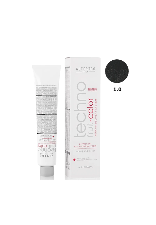 8008277039831 Ngjyrë për flokë Alter Ego Techno Fruit Color, 1/0 Black, 100 ml - Figura 1