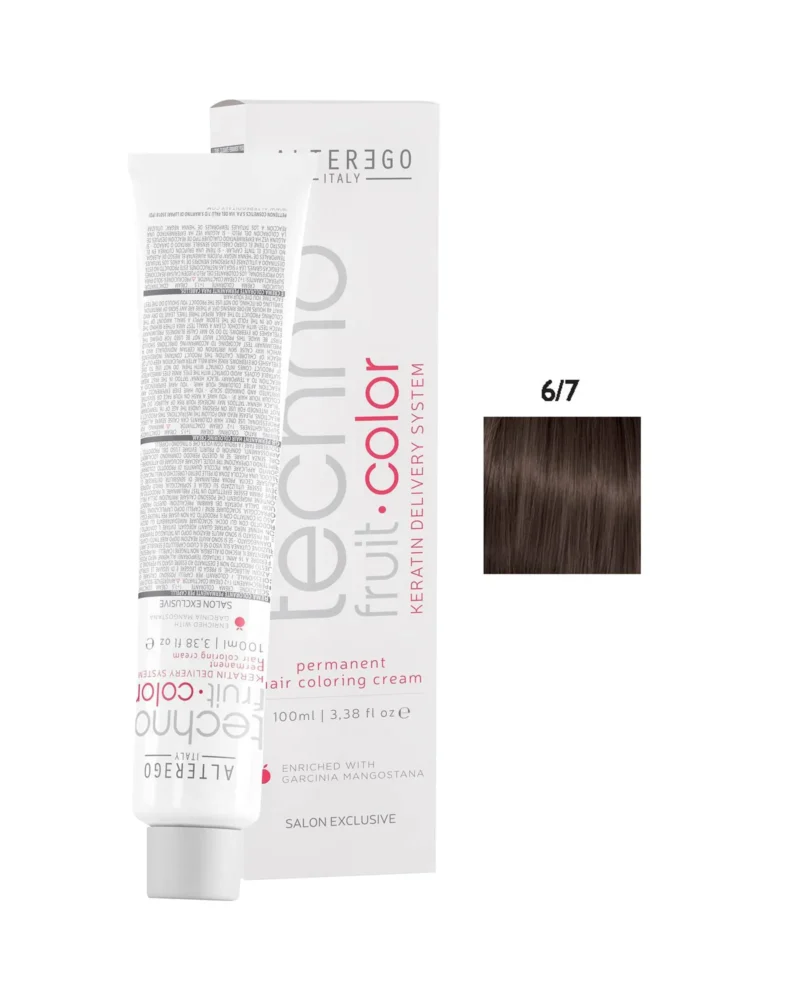 Ngjyrë për flokë Alter Ego Techno Fruit Color, 6/7 Dark Blonde Brown, 100 ml