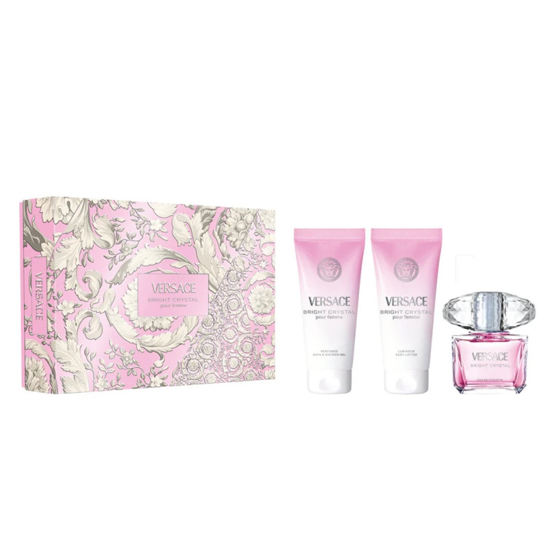 8011003902750 Set Parfumesh Versace Bright Crystal EDT 50 ml + Shower Gel + Body Lotion - Figura 1