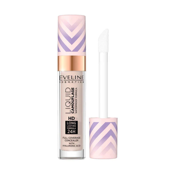 5903416038153 Korrektor Eveline Cosmetics Liquid Camouflage, waterproof, acid hialuronik, 02 Soft Light , 7.5ml - Figura 1