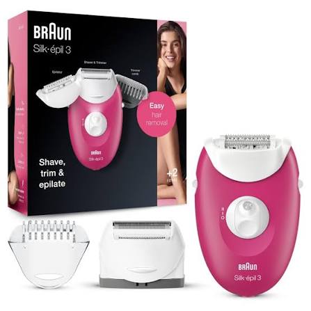 4210201190264 Depilator Braun Silk-épil 3-410, rozë - Figura 1