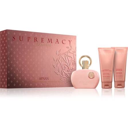 6290171074380 Set Afnan Supremacy Pink, Eau De Parfum, 100 ml + xhel dushi, 100 ml + losion trupi, 100 ml - Figura 1